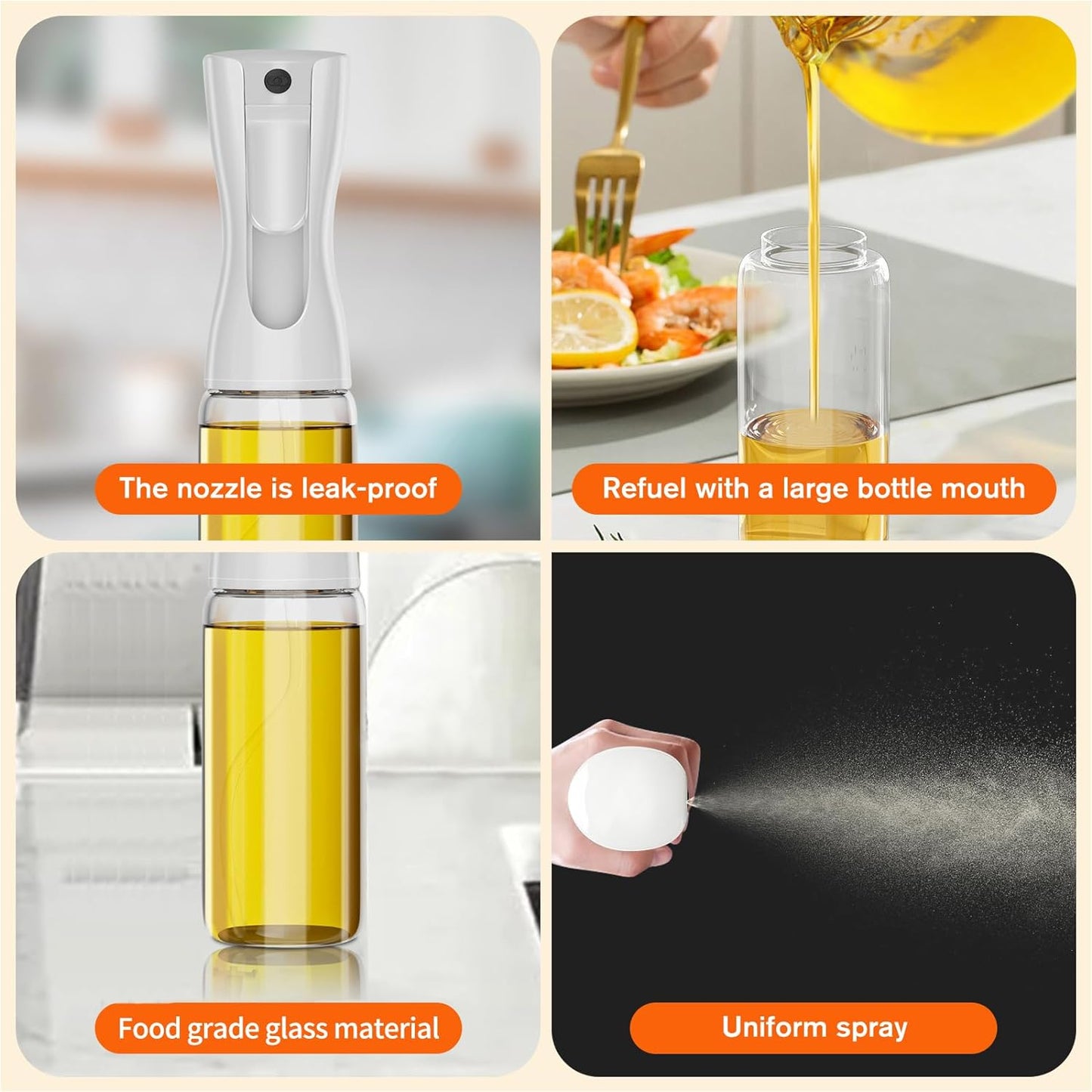 Oil Spray Bottle for Kitchen Cooking